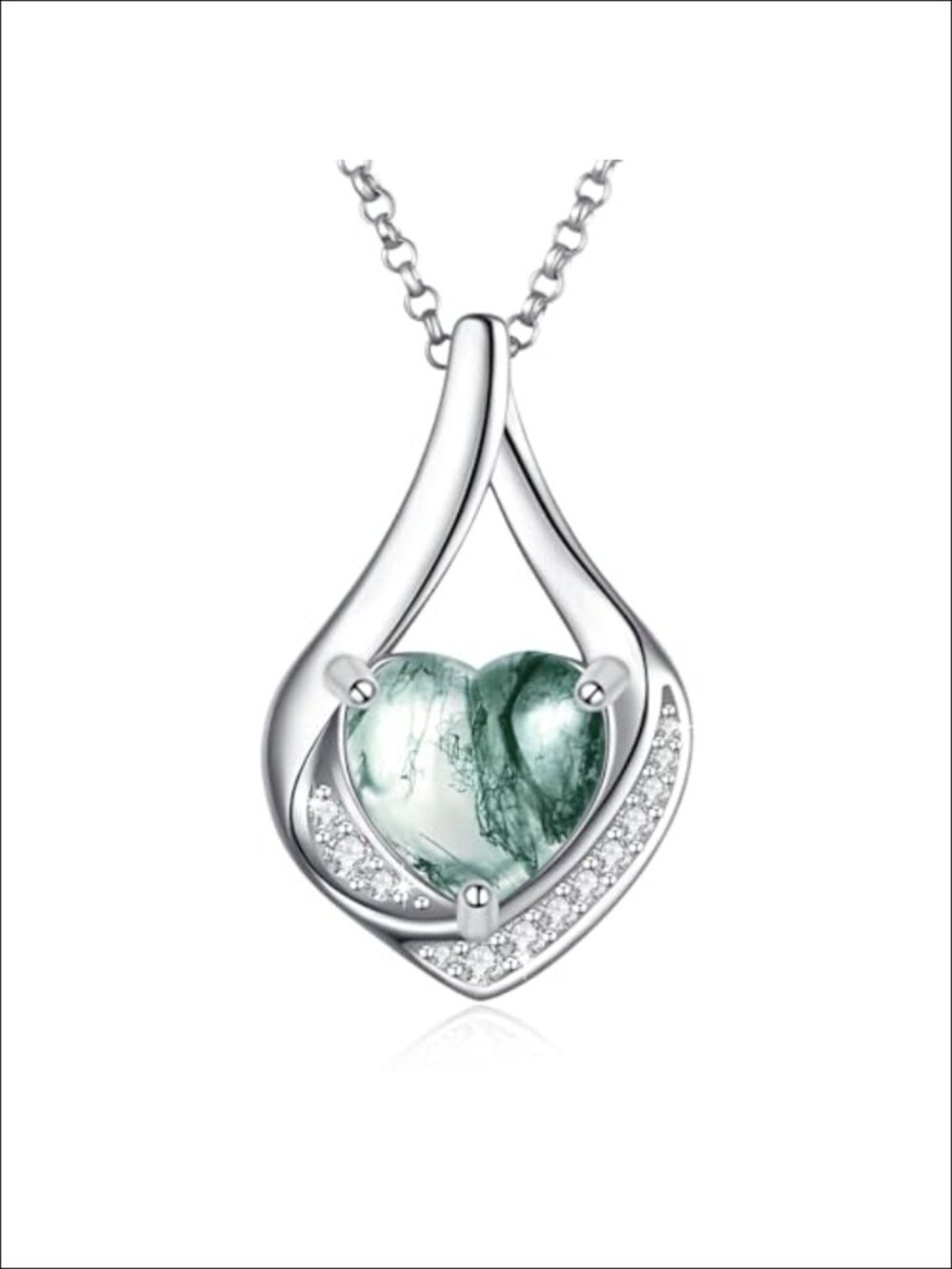 Cremation Jewelry Sterling Silver Teardrop Urn Necklace for Ashes Memorial